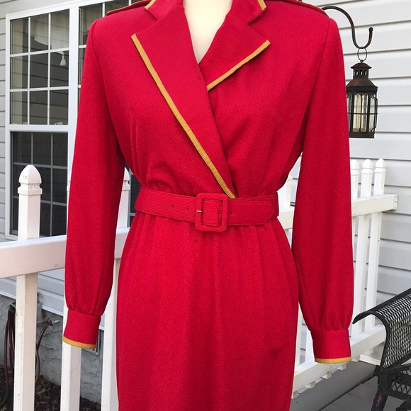 Henry Lee Vintage Military Style Dress - Picture 2 of 13